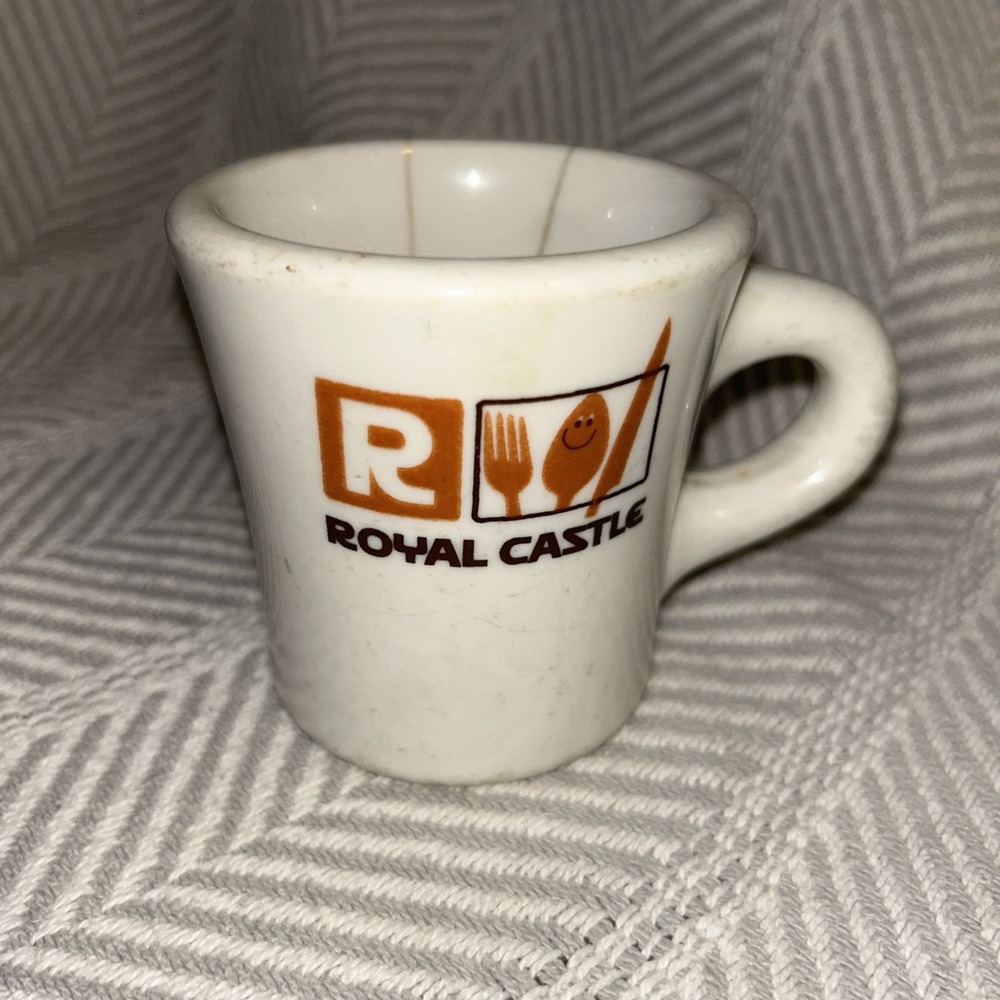 Vintage Royal Castle Diner‎ Coffee Mug Jackson China Falls Creek PA Cup Cracked